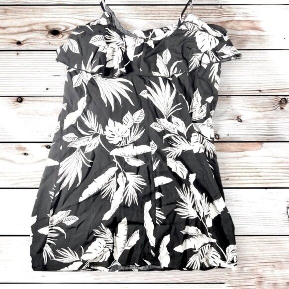 Old Navy XXL Dress Sundress Black White Tropical Beach Vacation Summer Flowy 2XL - Picture 5 of 10